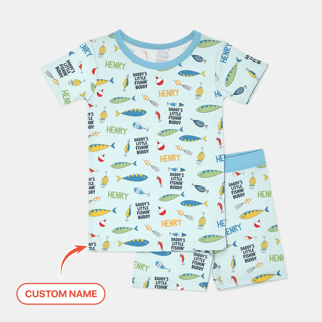 Template Zweiteiliges Pyjama-Set mit kurzen Ärmeln und Shorts