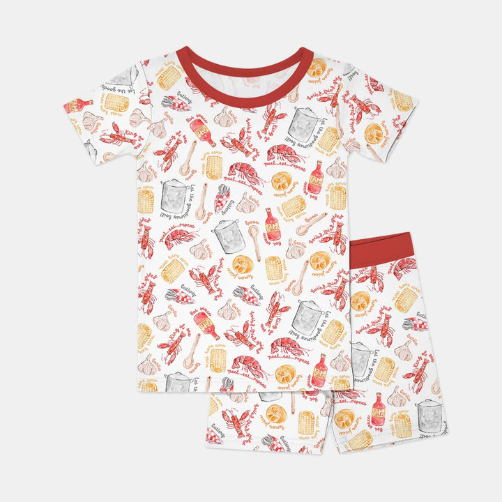 Template Zweiteiliges Pyjama-Set mit kurzen Ärmeln und Shorts