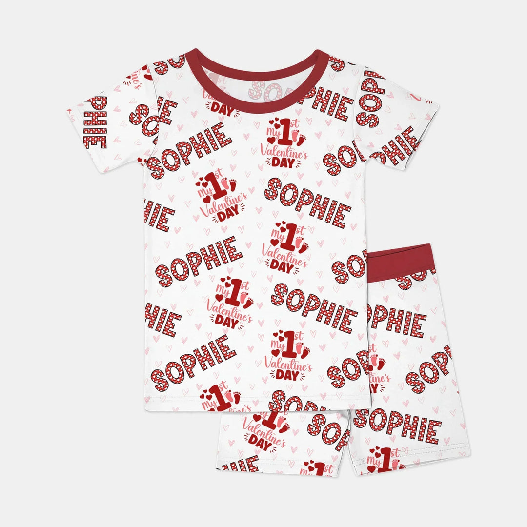 Zweiteiliges Pyjama-Set mit kurzen Ärmeln und Shorts im Sommer-Design