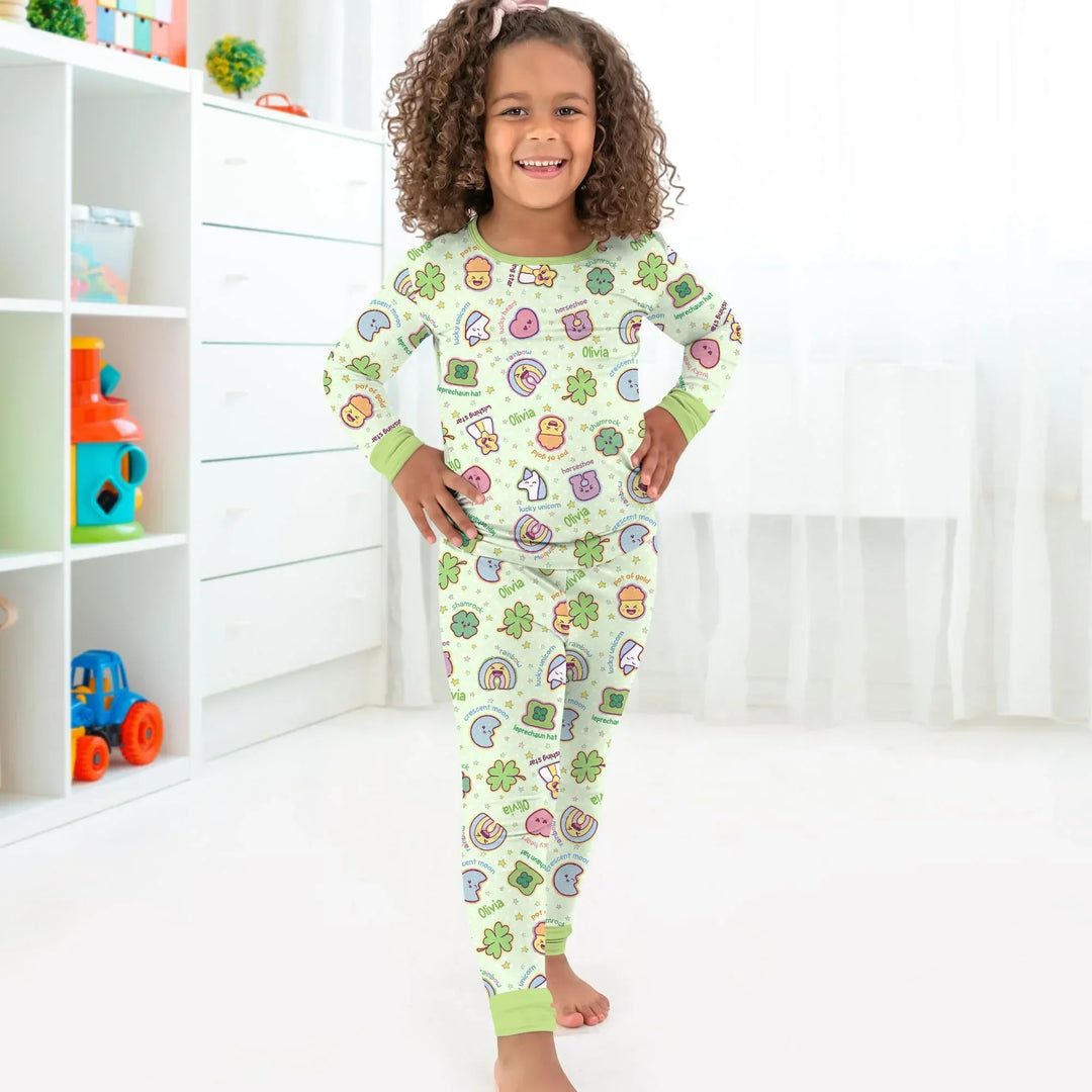 Lucky Charm Two Piece Long Sleeve Pajama Set