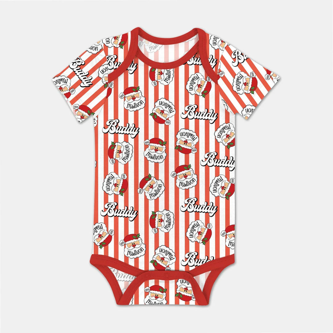 Christmas Santa Claus Custom Name Buddy Bodysuit