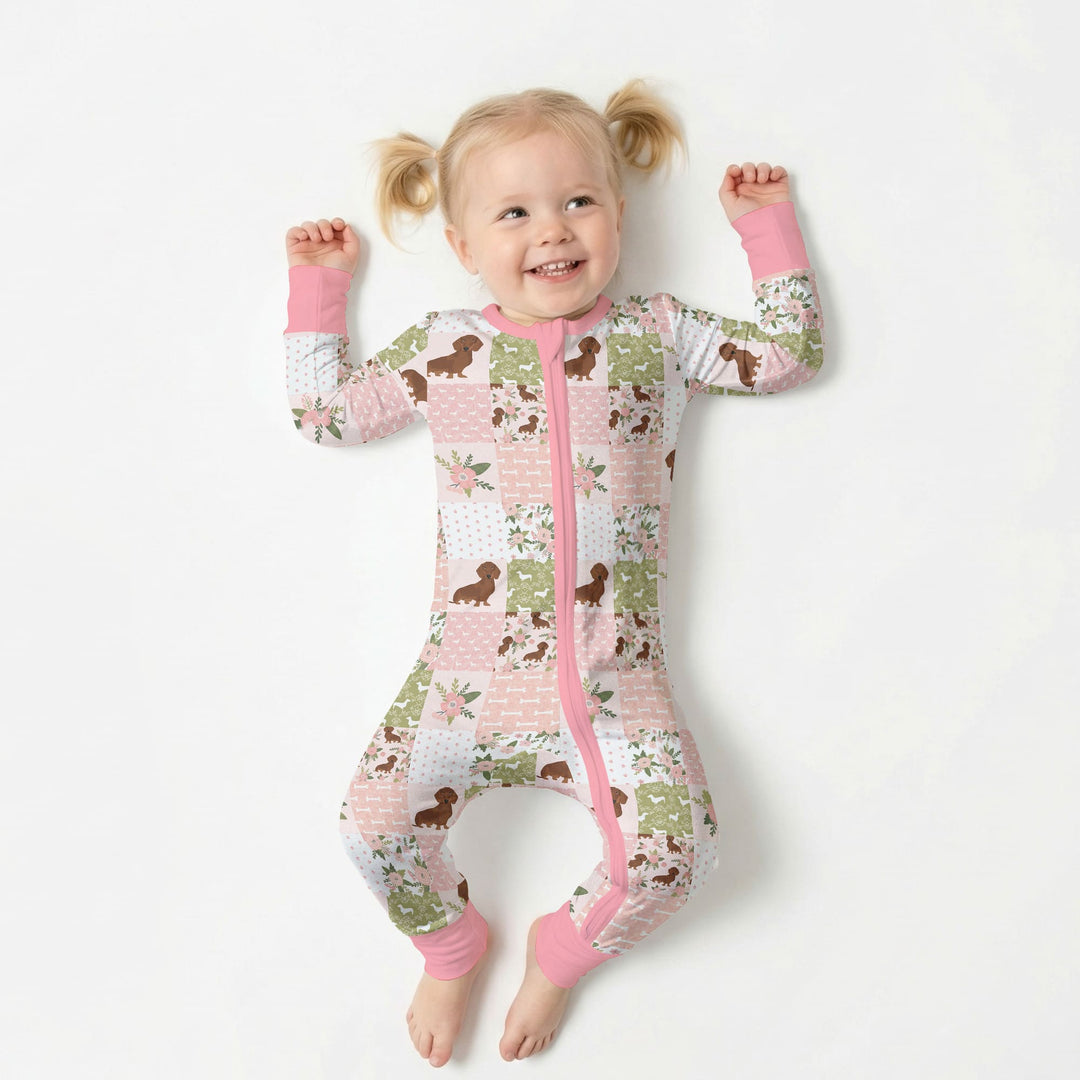 Floral Dachshund Grace Convertible Zippy