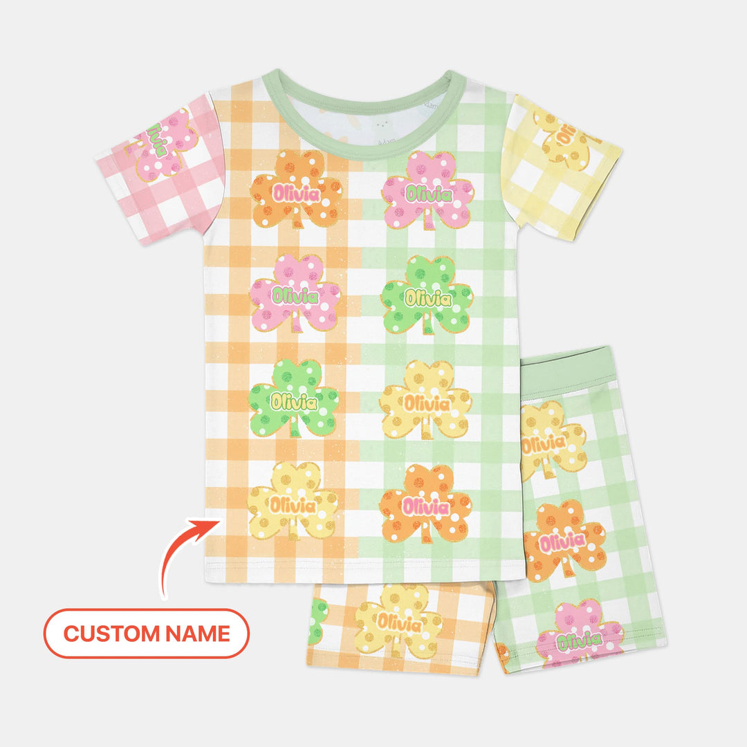 Zweiteiliges Pyjama-Set mit kurzen Ärmeln und Shorts im Sommer-Design