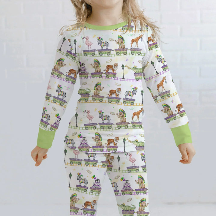 Zweiteiliges Langarm-Pyjama-Set mit Sommerfrüchten