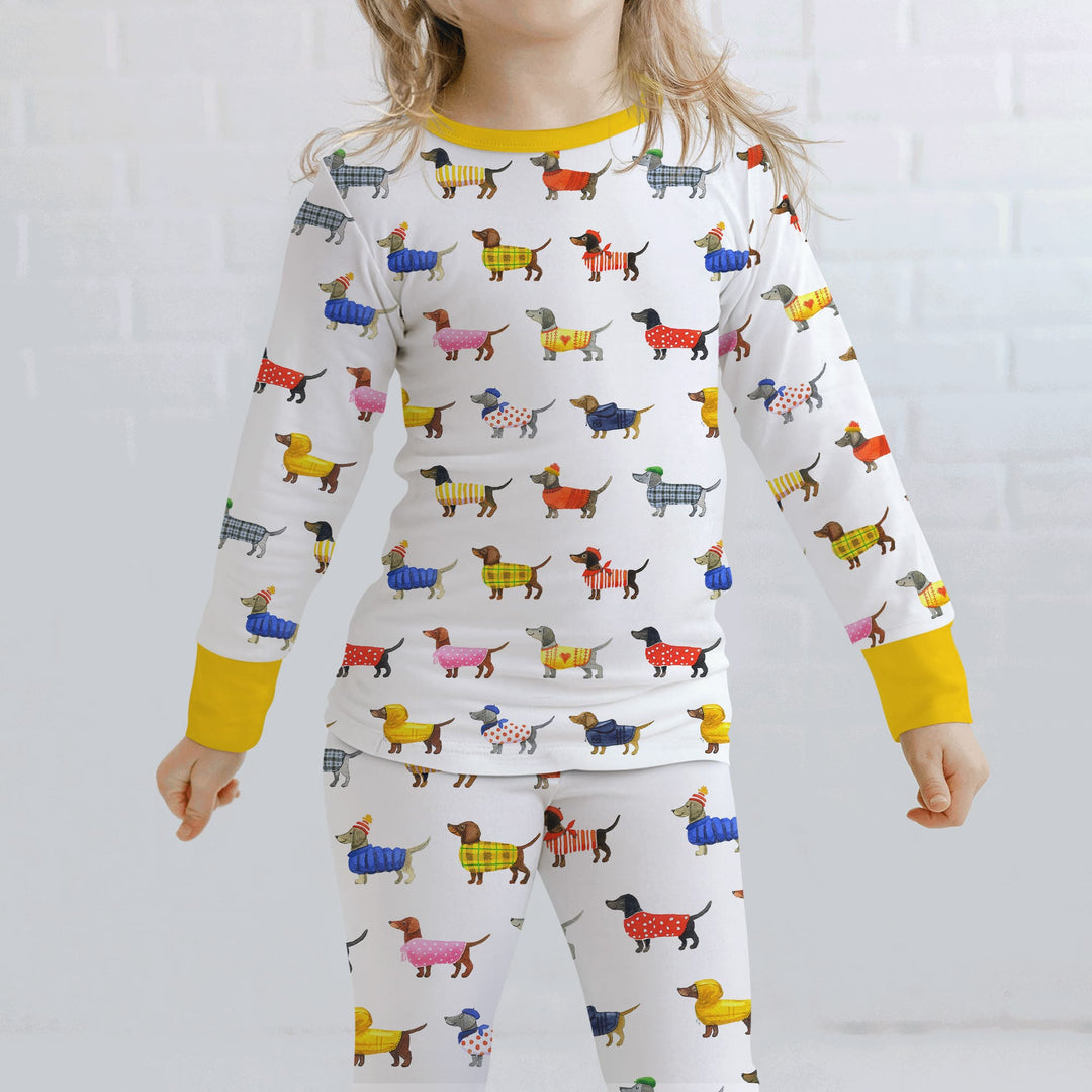 Dachshund Fashion Winnier Two Piece Long Sleeve Pajama Set