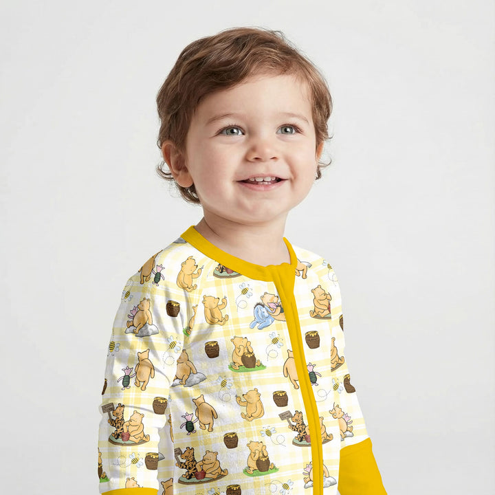 Bear & Friends Yellow Plaid Convertible Zippy