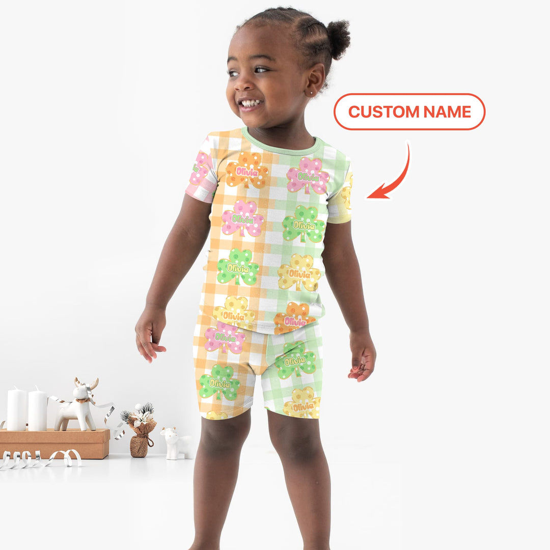 Zweiteiliges Pyjama-Set mit kurzen Ärmeln und Shorts im Sommer-Design