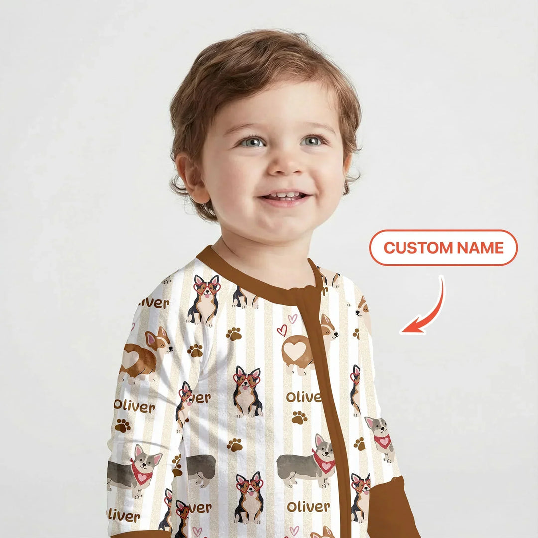 Gerippte Babykleidung mit individuellem Foto - Weich &amp; Skizzenhaft