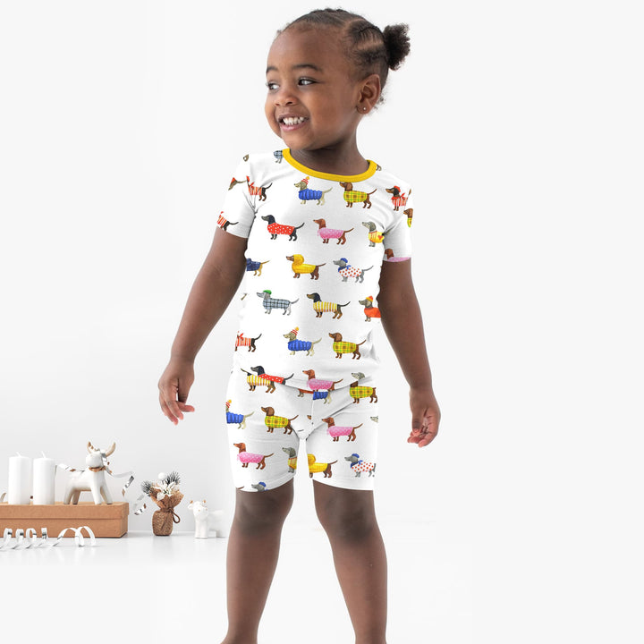 Dachshund Fashion Winnier Short Sleeve Shorts Pajama Set