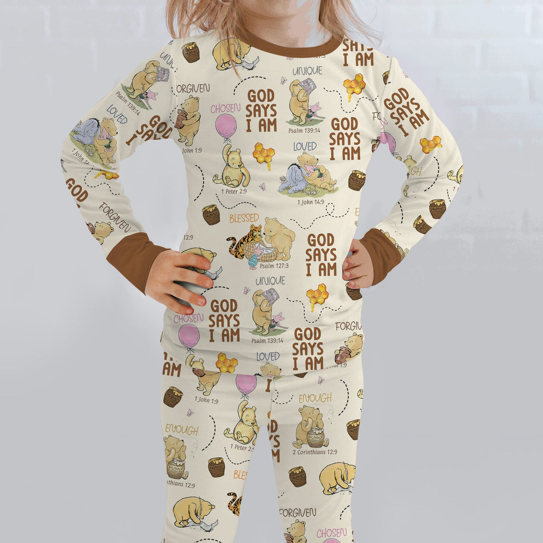 Zweiteiliges Langarm-Pyjama-Set mit Sommerfrüchten