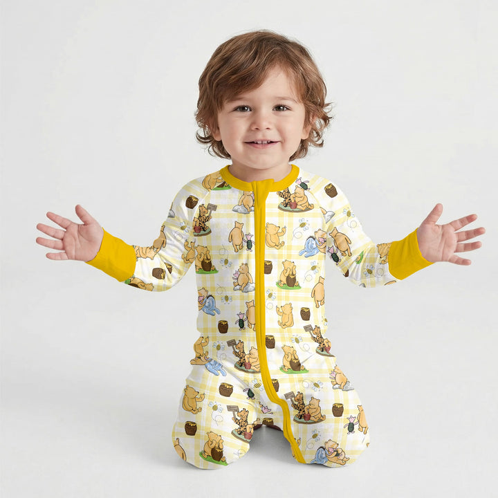 Bear & Friends Yellow Plaid Convertible Zippy