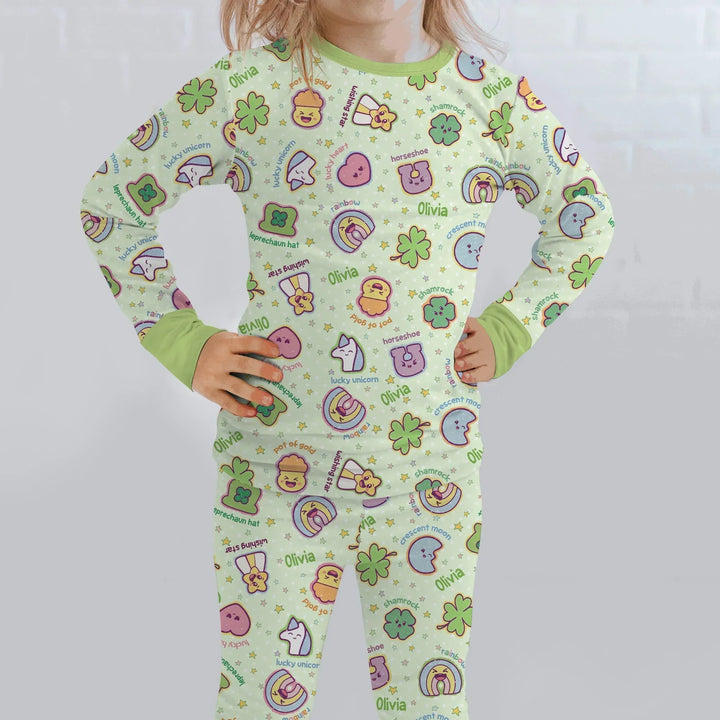 Lucky Charm Two Piece Long Sleeve Pajama Set