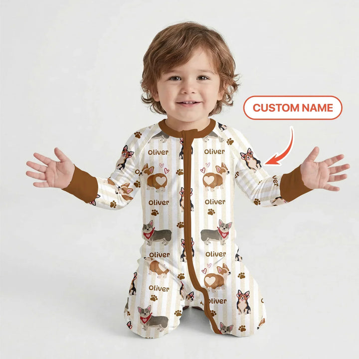 Gerippte Babykleidung mit individuellem Foto - Weich &amp; Skizzenhaft