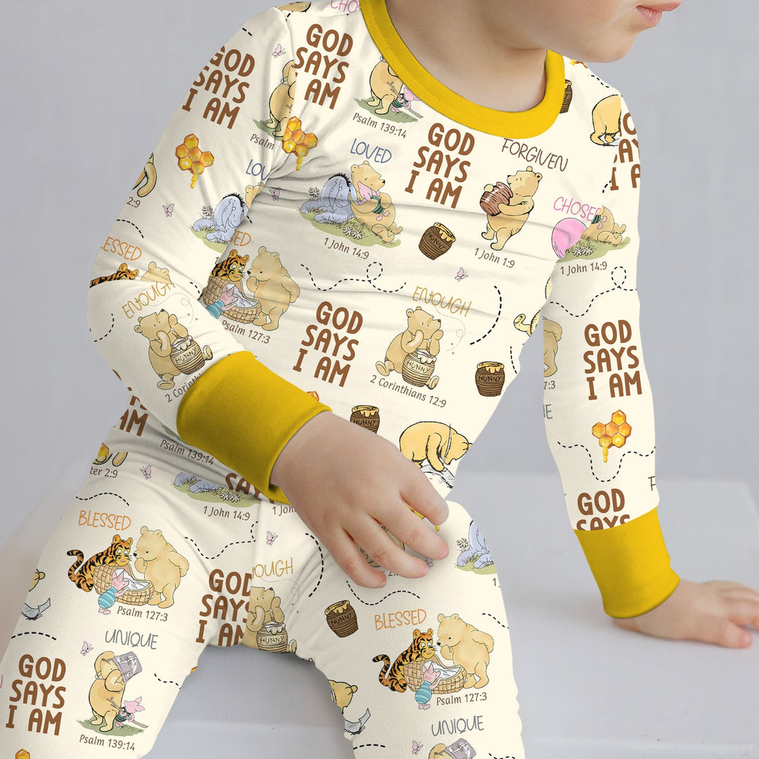 Zweiteiliges Langarm-Pyjama-Set mit Sommerfrüchten