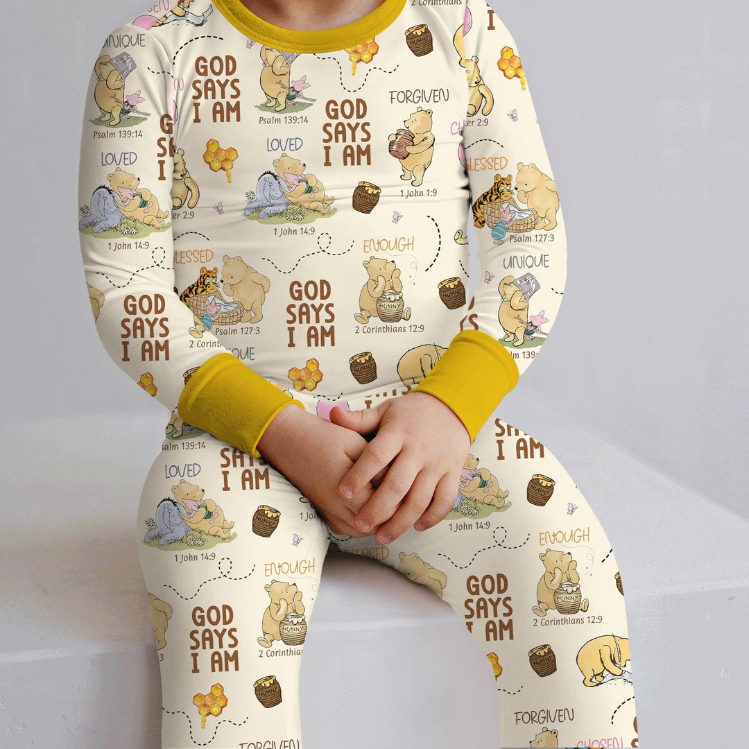 Zweiteiliges Langarm-Pyjama-Set mit Sommerfrüchten