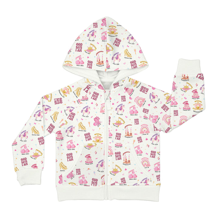 God Says I Am Girl Zip Hoodie