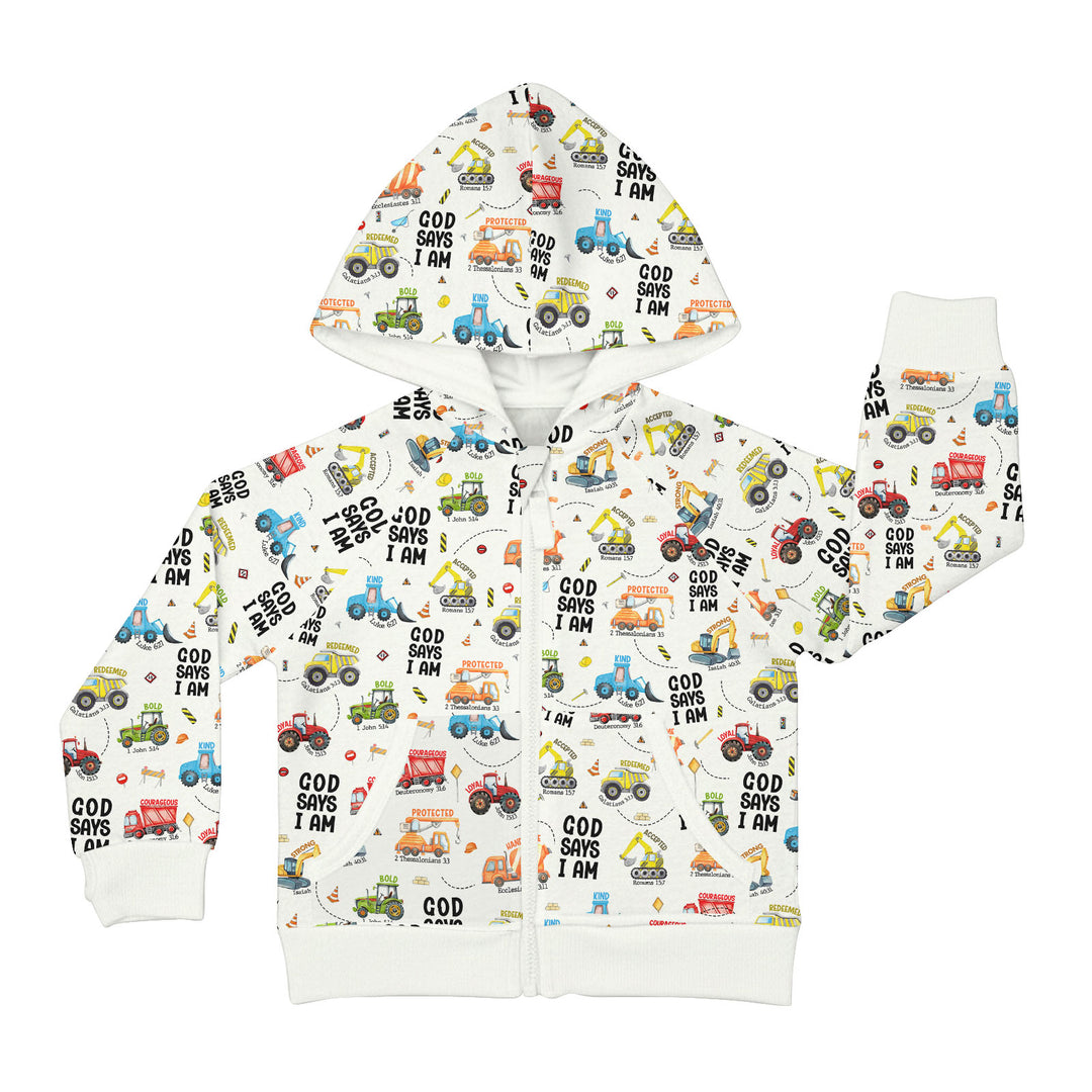 God Says I Am Boy Zip Hoodie