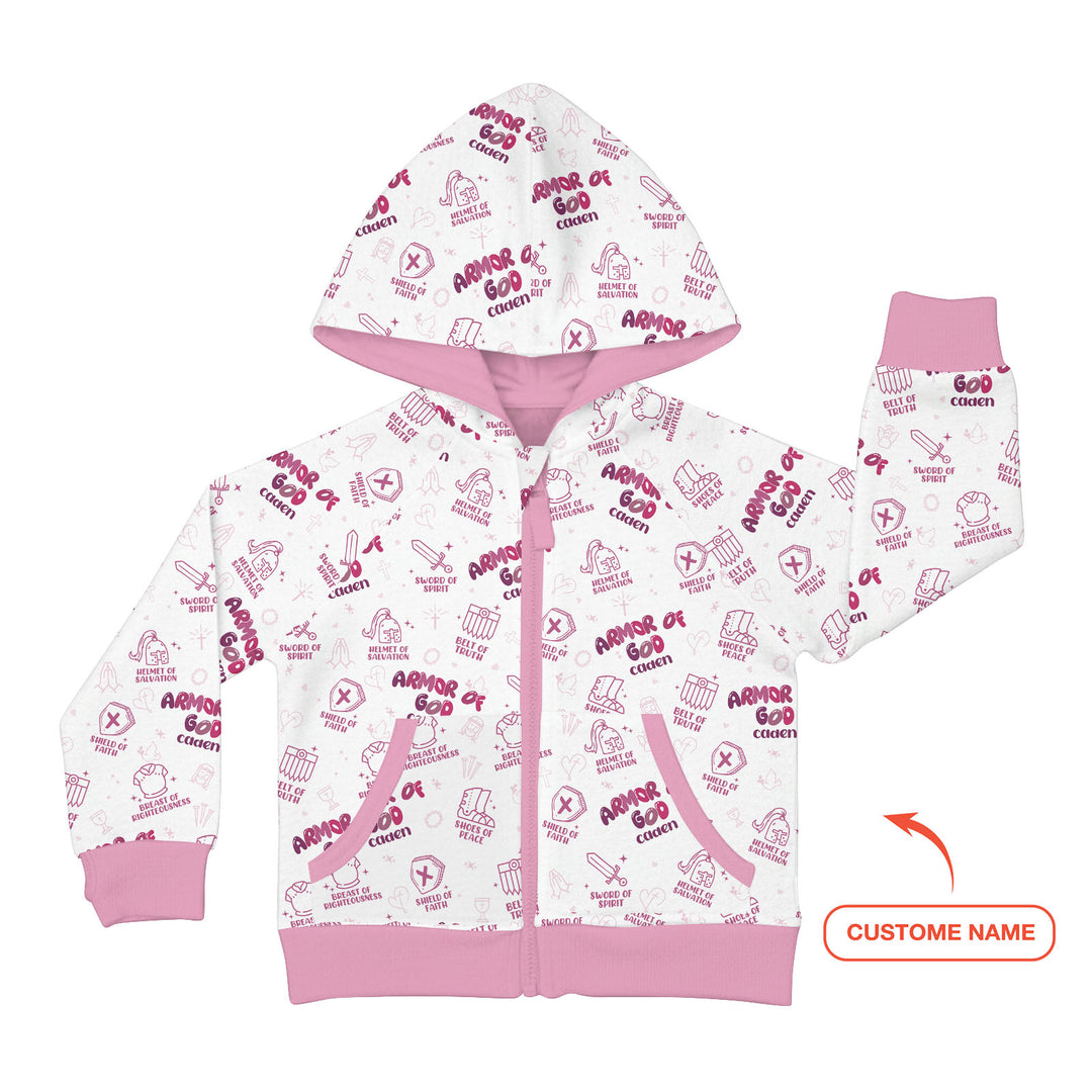 Armor of God Custom Name Zip Hoodie