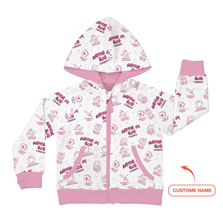 Armor of God Custom Name Zip Hoodie