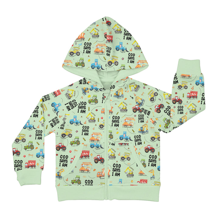 God Says I Am Boy Zip Hoodie