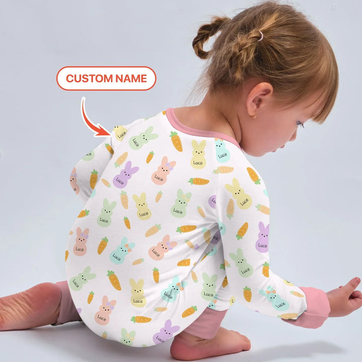 Custom Name Easter Bunny Convertible Zippy