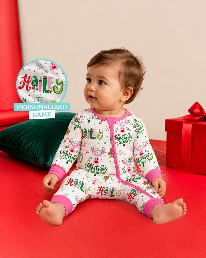 Nombre personalizado "Whimsical Little Things" de bambú convertible con cremallera