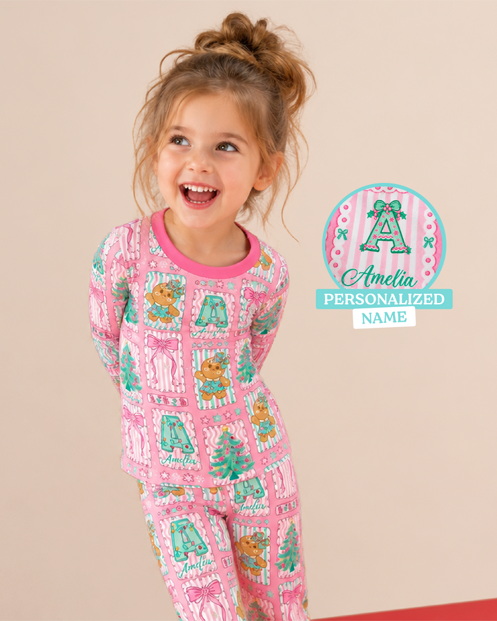 Zweiteiliges Langarm-Pyjama-Set mit Sommerfrüchten