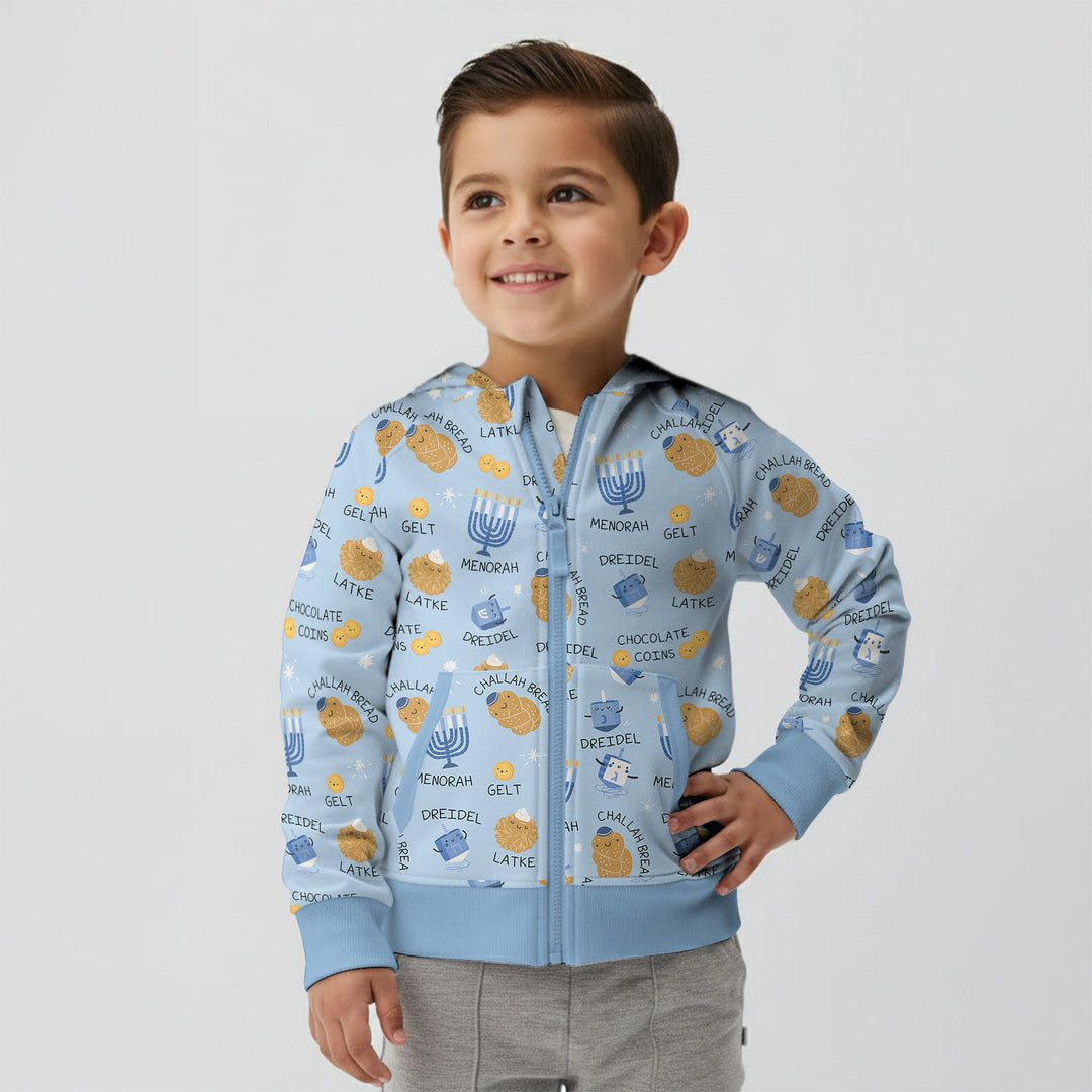 Family Hanukkah Matching Zip Hoodie