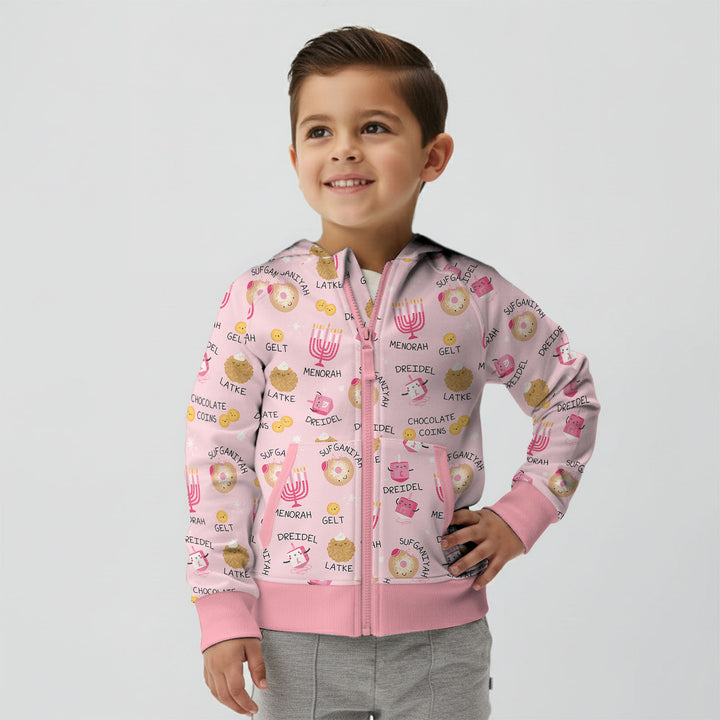 Family Hanukkah Matching Zip Hoodie