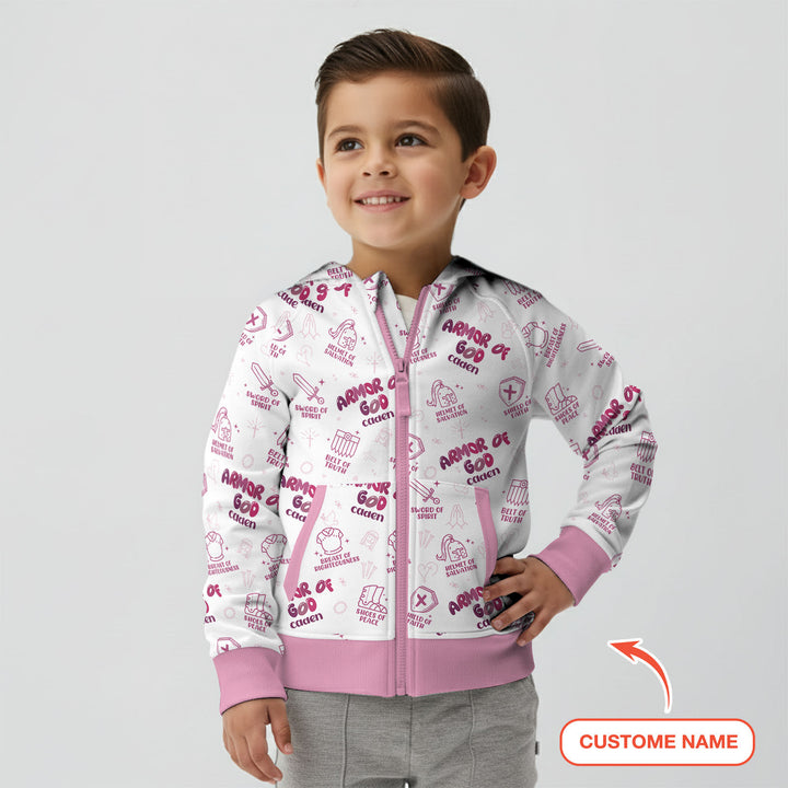 Armor of God Custom Name Zip Hoodie