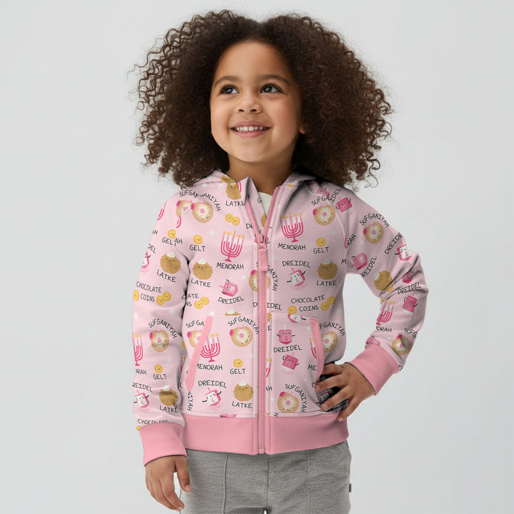 Family Hanukkah Matching Zip Hoodie