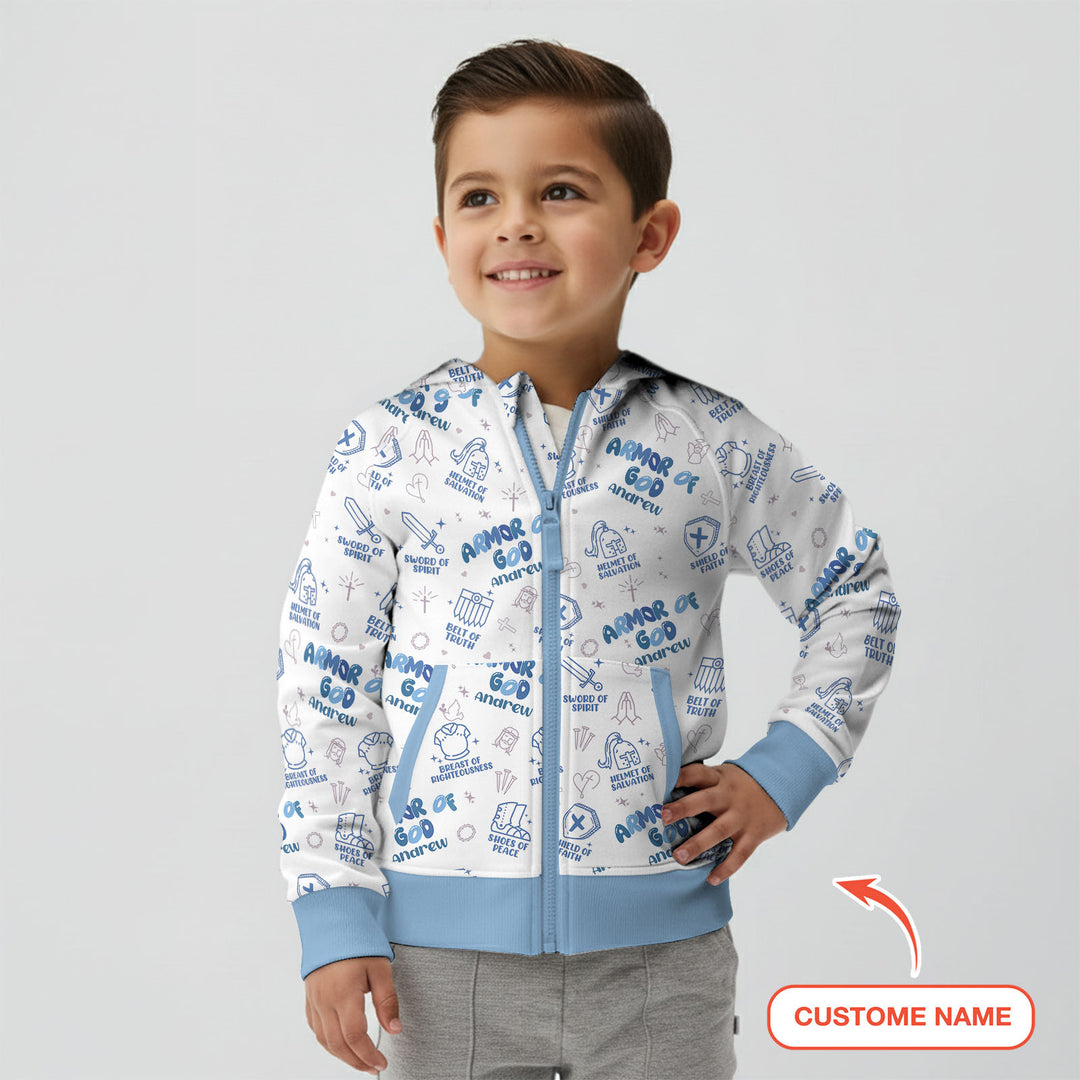 Armor of God Custom Name Zip Hoodie