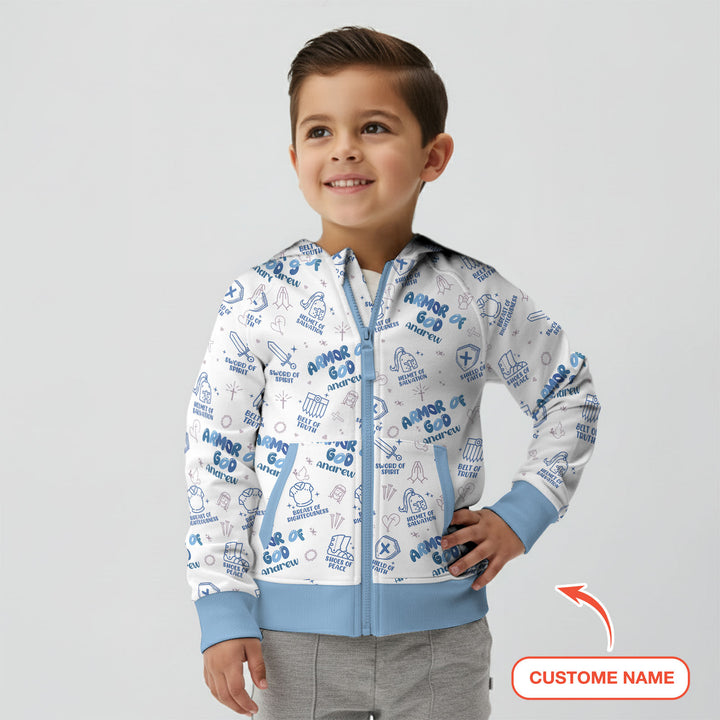 Armor of God Custom Name Zip Hoodie