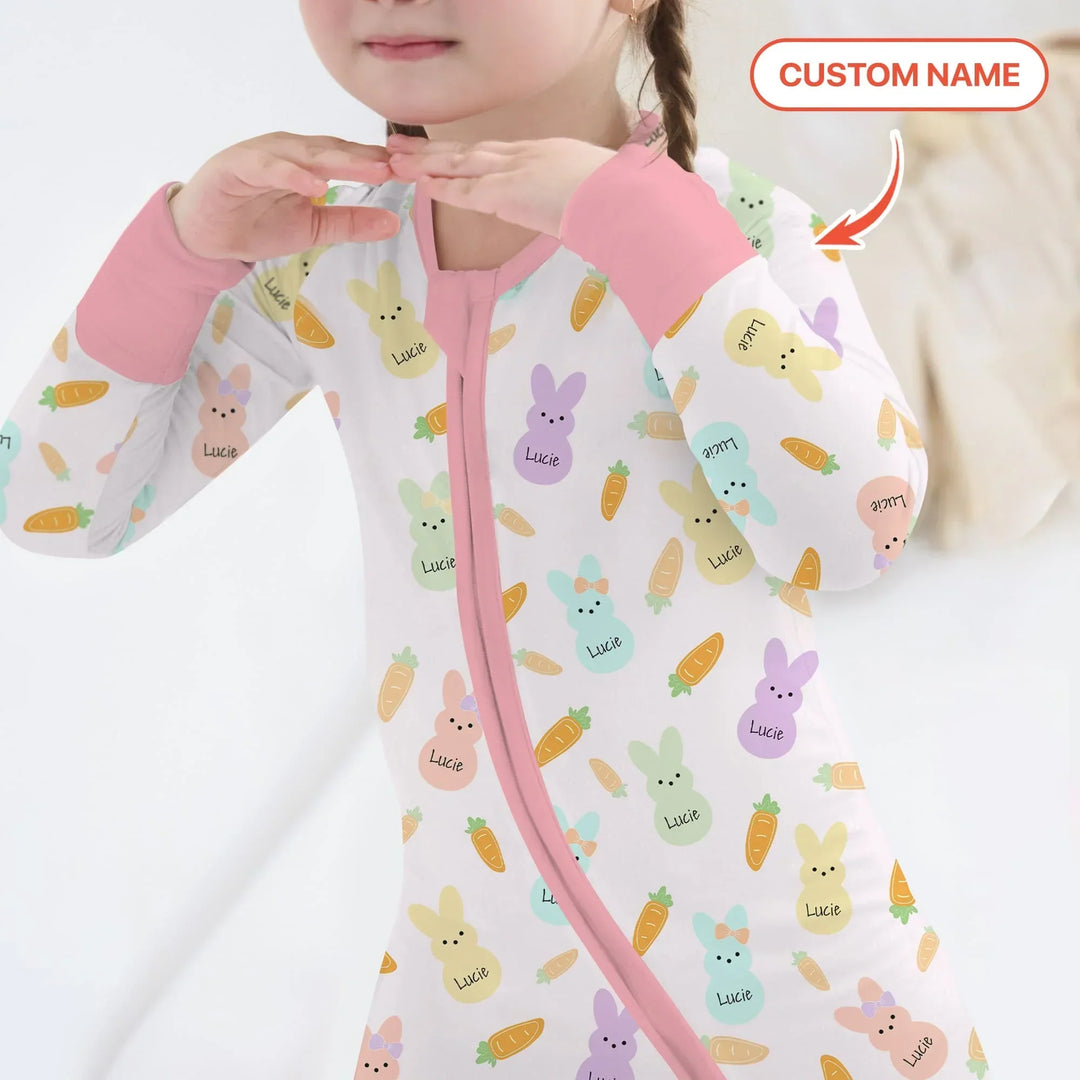 Custom Name Easter Bunny Convertible Zippy