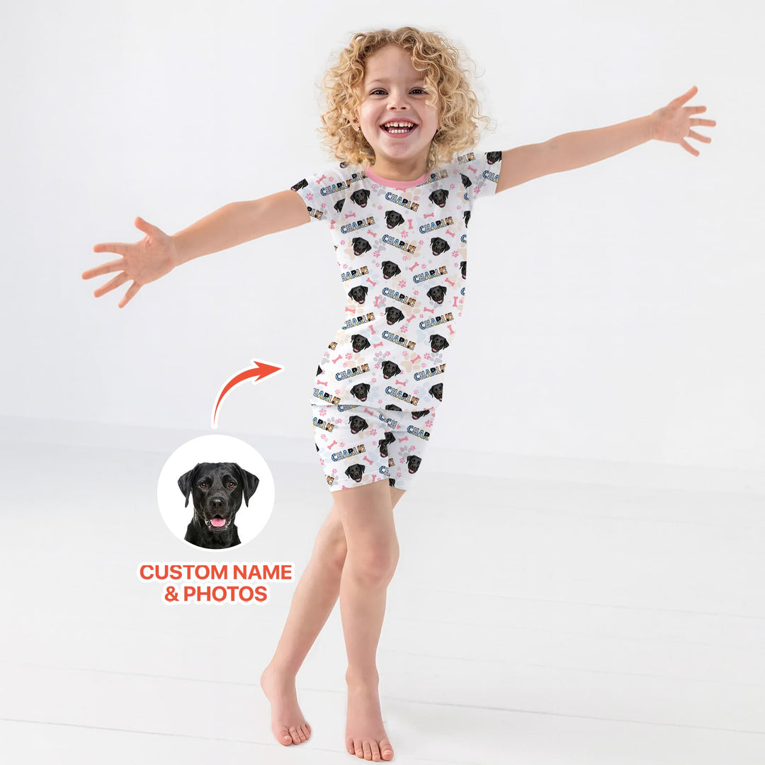 Zweiteiliges Pyjama-Set mit kurzen Ärmeln und Shorts im Sommer-Design