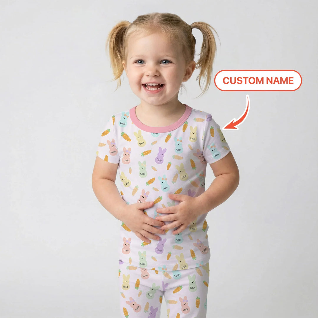 Zweiteiliges, kurzärmliges Pyjama-Set mit Marienkäfern