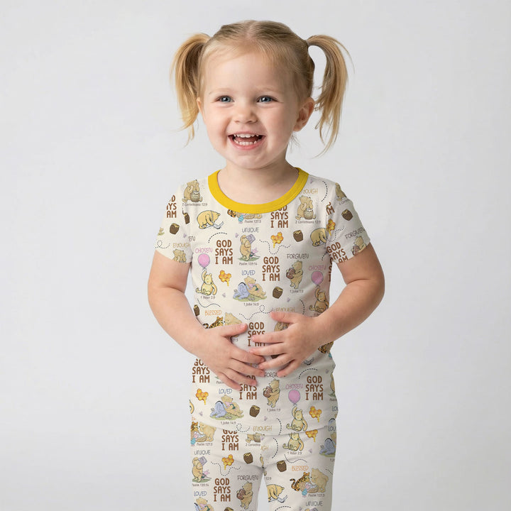 Zweiteiliges, kurzärmliges Pyjama-Set mit Marienkäfern