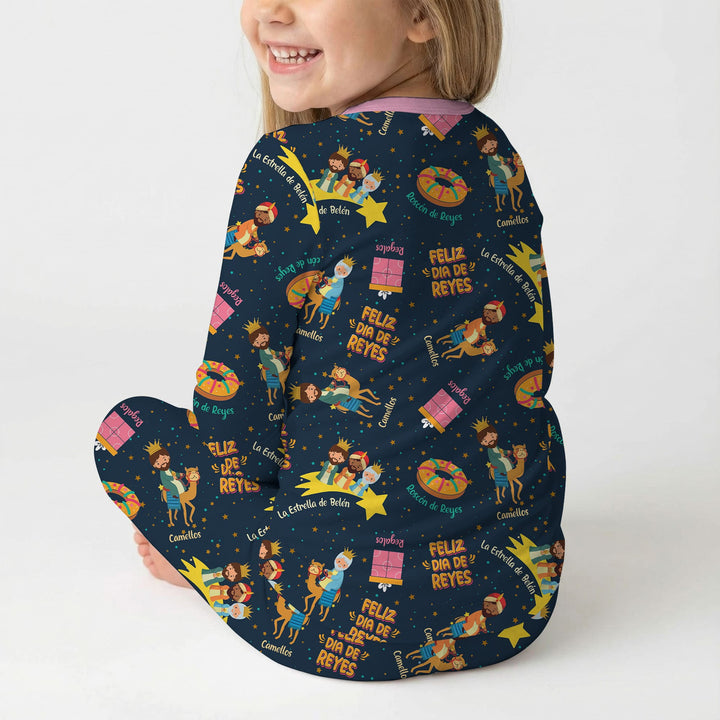 Feliz Dia de Reyes Two Piece Long Sleeve Pajama Set