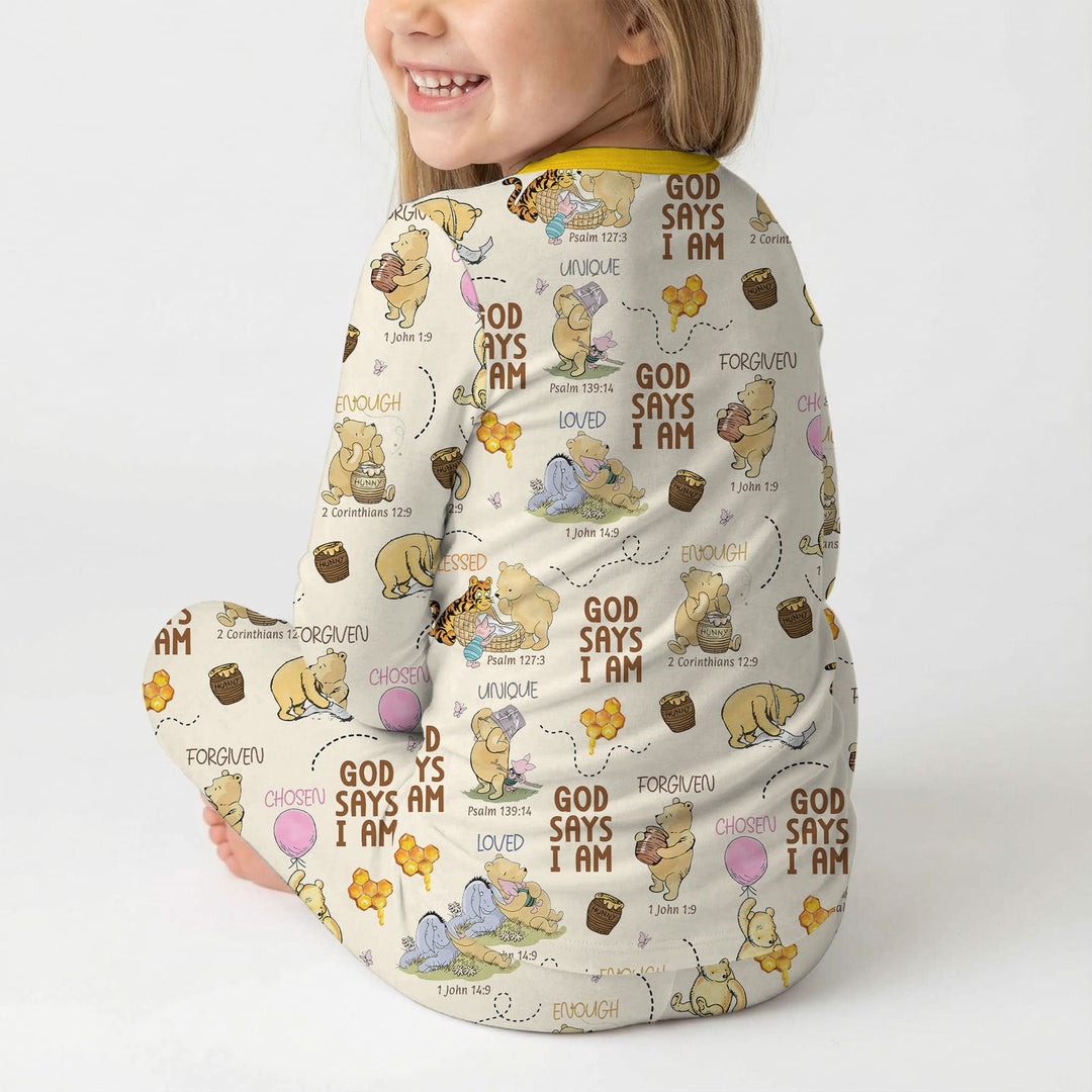 Zweiteiliges Langarm-Pyjama-Set mit Sommerfrüchten