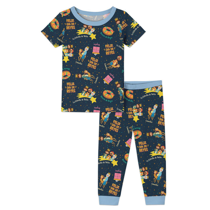 Feliz Dia de Reyes Two Piece Short Sleeve Pajama Set