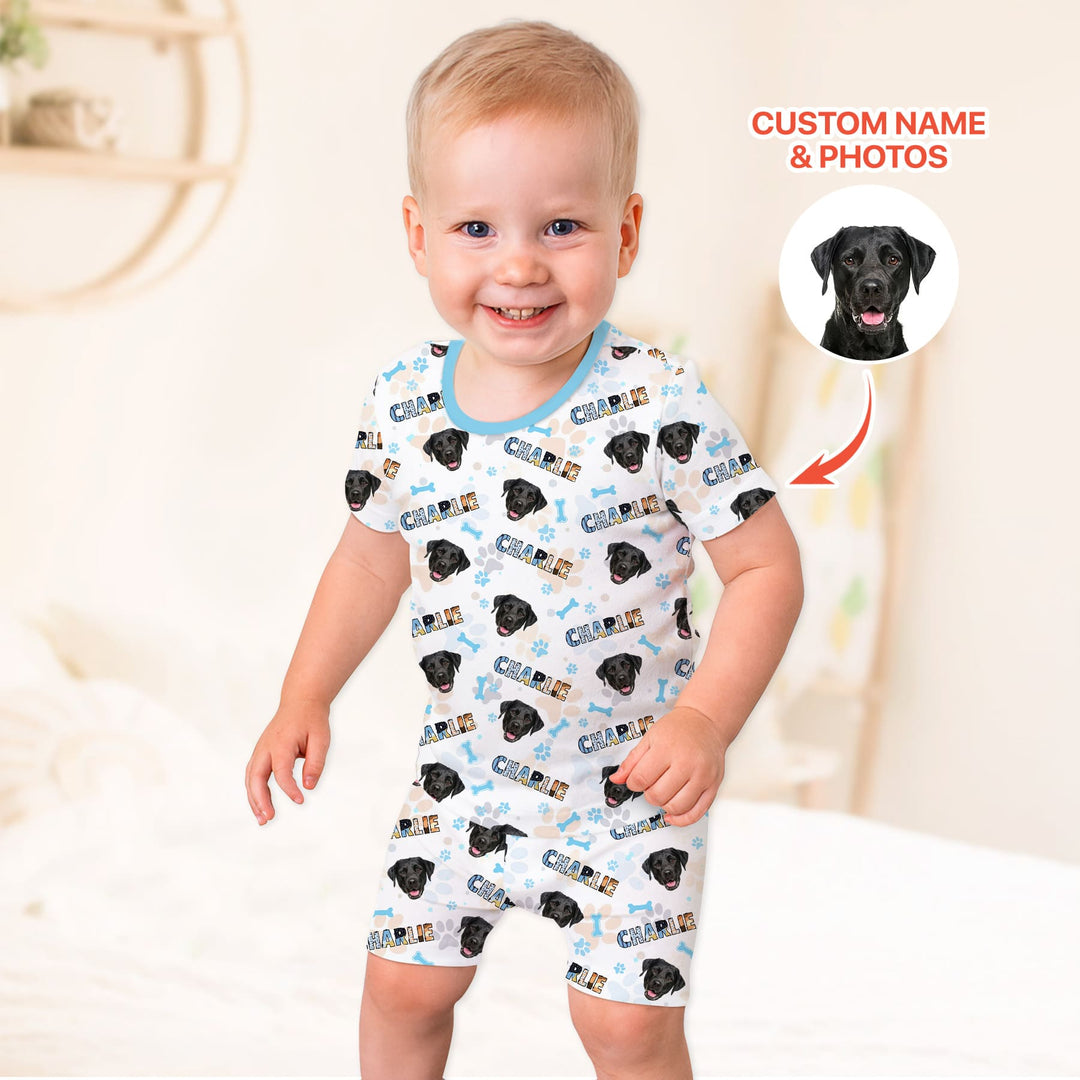 Zweiteiliges Pyjama-Set mit kurzen Ärmeln und Shorts im Sommer-Design