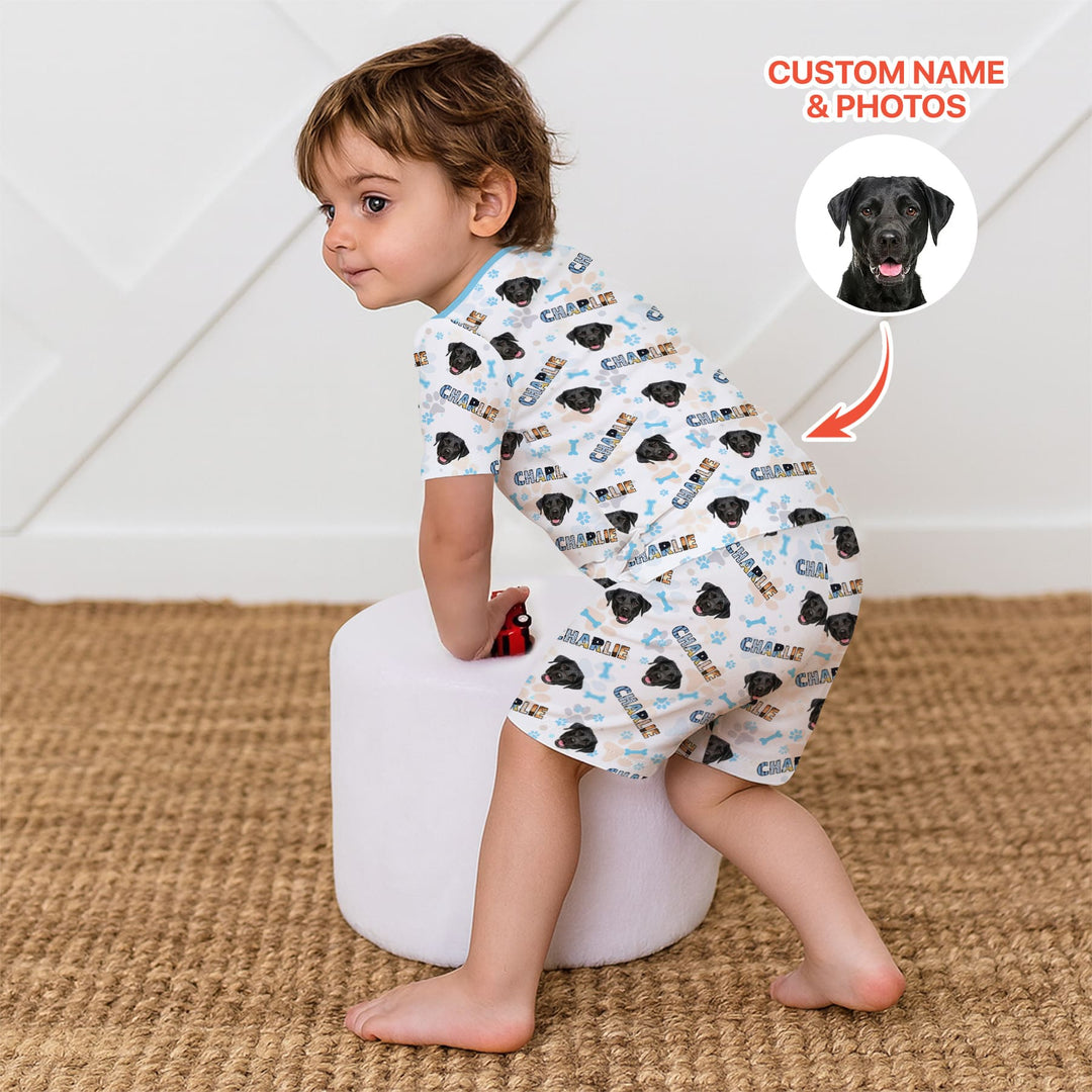 Zweiteiliges Pyjama-Set mit kurzen Ärmeln und Shorts im Sommer-Design