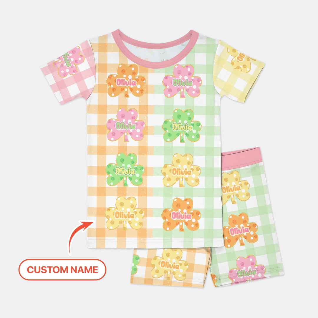 Zweiteiliges Pyjama-Set mit kurzen Ärmeln und Shorts im Sommer-Design