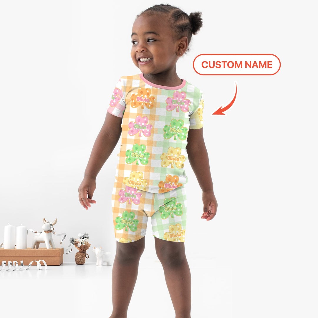 Zweiteiliges Pyjama-Set mit kurzen Ärmeln und Shorts im Sommer-Design