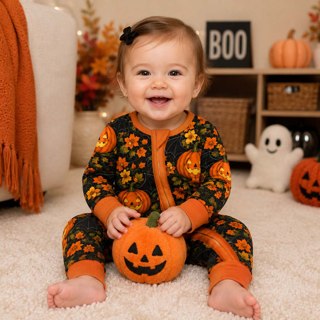 Autumn Pumpkin Bloom Bamboo Convertible Zippy
