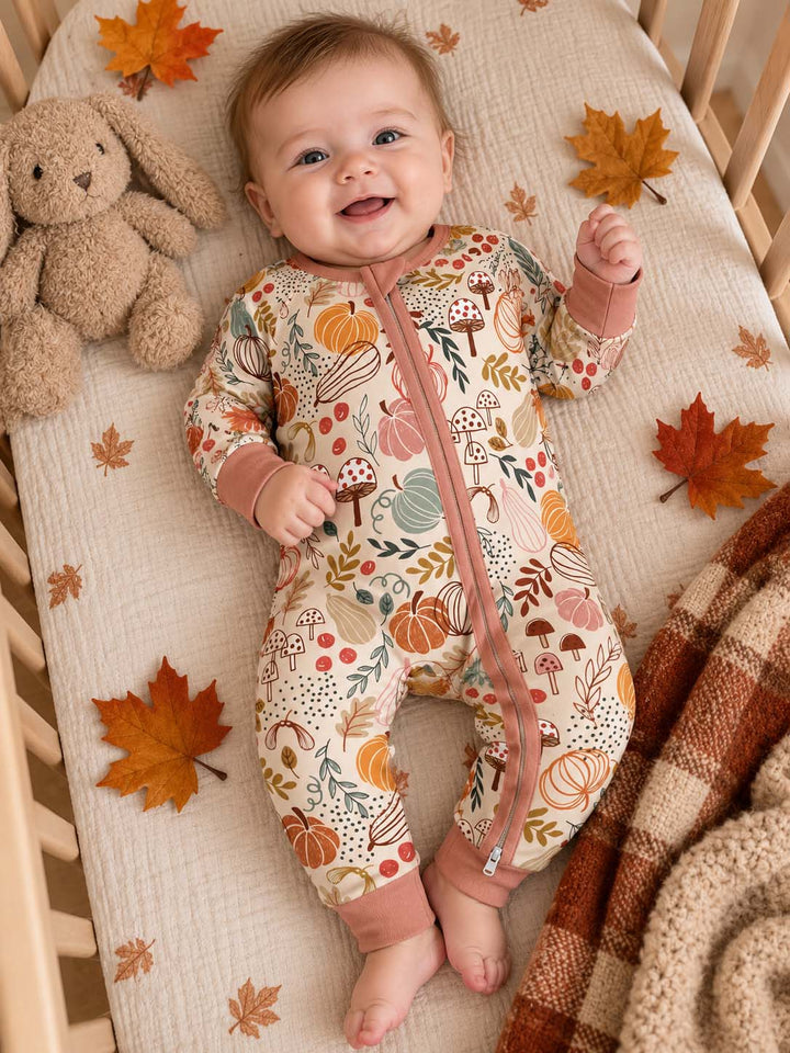 Autumn Pumpkin Garden Bamboo Convertible Zippy