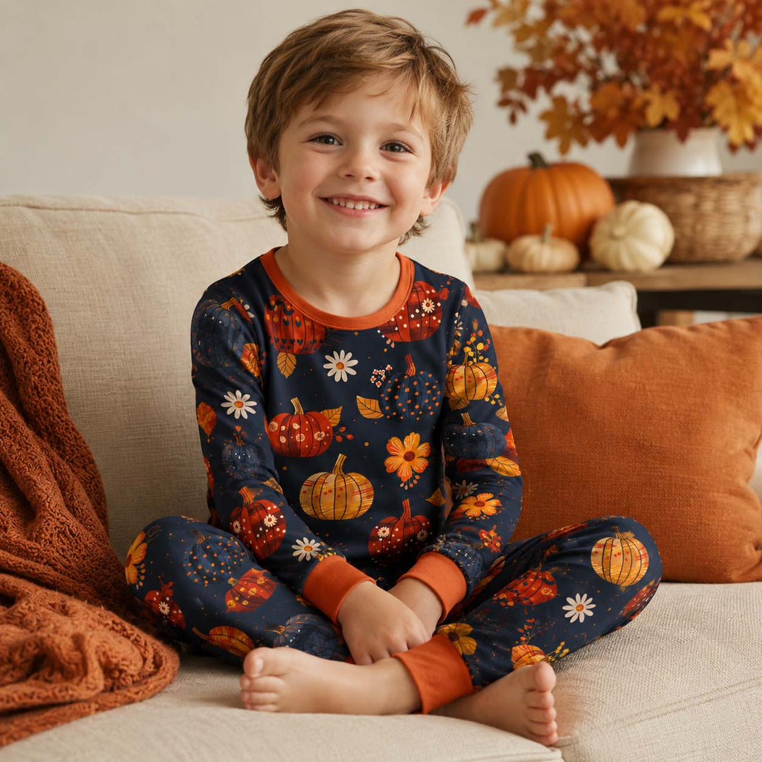 Autumn Woodland Beauty Bamboo Two Piece Long Sleeve Pajama Set