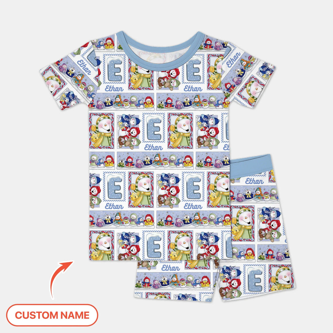 Zweiteiliges Pyjama-Set mit kurzen Ärmeln und Shorts im Sommer-Design