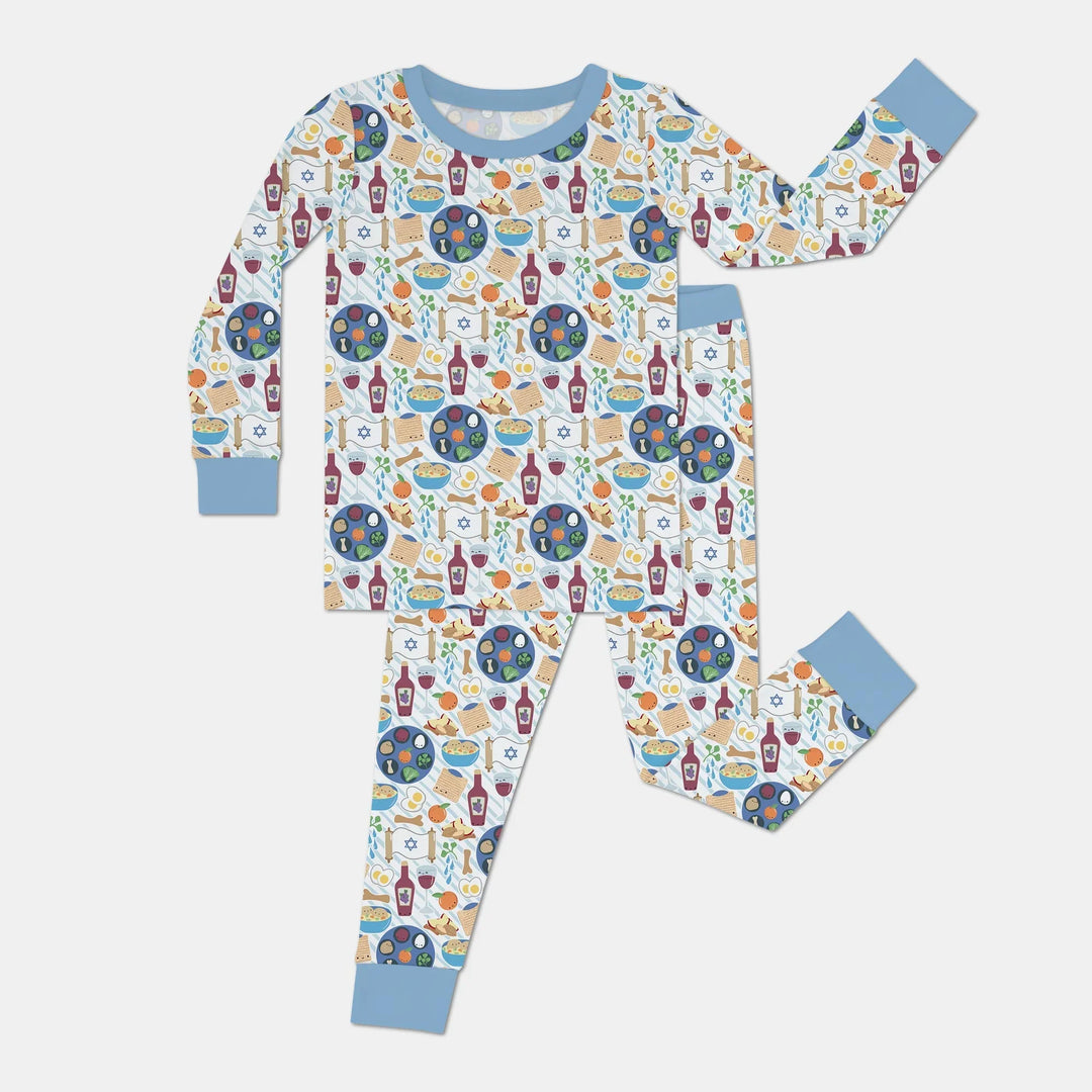 Passover Meal Two Piece Long Sleeve Pajama Set