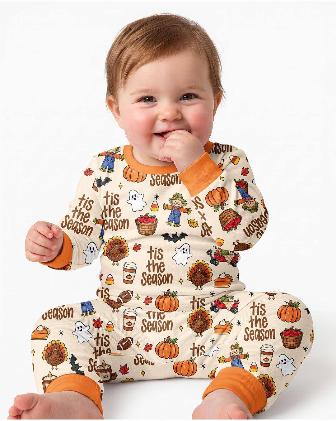 Fall Tis the Season Bamboo Two Piece Long Sleeve Pajama Set
